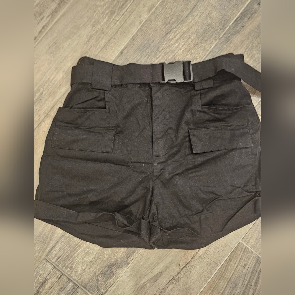 EXPRESS High Waisted Black Belted Shorts